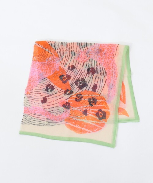 NOLLEY’S（ノーリーズ）の「リネンガーゼプリントストール（ストール/ショール・レディース・ブルー系その他/グリーン系その他・FREE）」の5枚目の写真