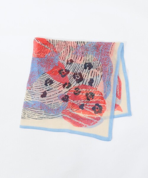 NOLLEY’S（ノーリーズ）の「リネンガーゼプリントストール（ストール/ショール・レディース・ブルー系その他/グリーン系その他・FREE）」の6枚目の写真