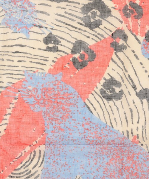 NOLLEY’S（ノーリーズ）の「リネンガーゼプリントストール（ストール/ショール・レディース・ブルー系その他/グリーン系その他・FREE）」の7枚目の写真