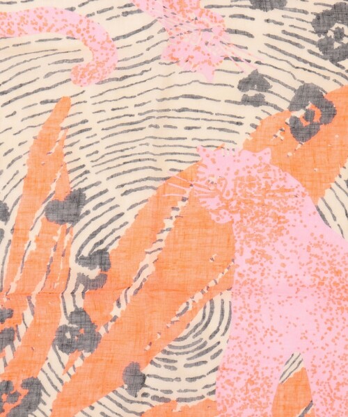 NOLLEY’S（ノーリーズ）の「リネンガーゼプリントストール（ストール/ショール・レディース・ブルー系その他/グリーン系その他・FREE）」の10枚目の写真