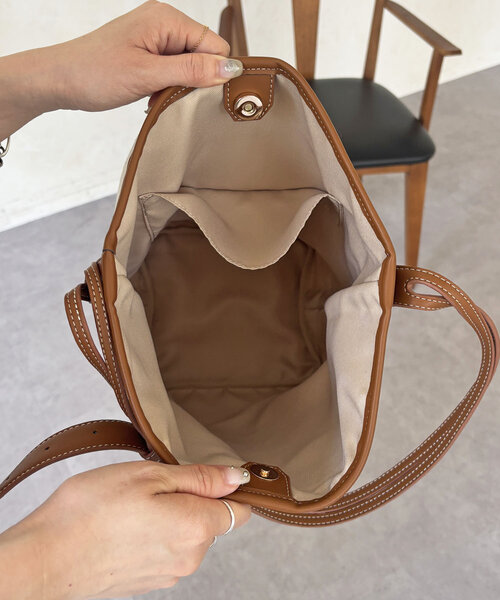 un dix cors（アンディコール）の「立体キャンバスバッグ（トートバッグ・レディース・ブラック・FREE）」の8枚目の写真