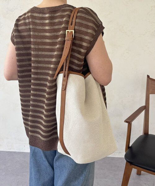 un dix cors（アンディコール）の「立体キャンバスバッグ（トートバッグ・レディース・ブラック・FREE）」の10枚目の写真