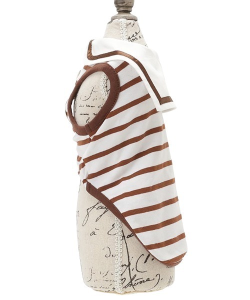 ROPE' PICNIC(ロペピクニック)の「ROPE' PICNIC/セーラーカラーボーダーカットソー(ペットウェア・レディース・ブラック/ブラウン・2M/2L/L/M/S/XS/2XS)」の6枚目の写真