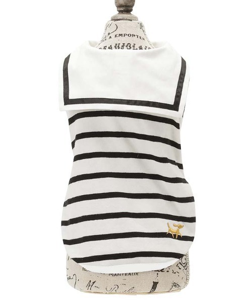 ROPE' PICNIC(ロペピクニック)の「ROPE' PICNIC/セーラーカラーボーダーカットソー(ペットウェア・レディース・ブラック/ブラウン・2M/2L/L/M/S/XS/2XS)」の7枚目の写真