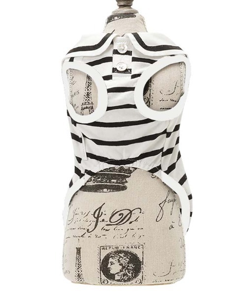 ROPE' PICNIC(ロペピクニック)の「ROPE' PICNIC/セーラーカラーボーダーカットソー(ペットウェア・レディース・ブラック/ブラウン・2M/2L/L/M/S/XS/2XS)」の9枚目の写真