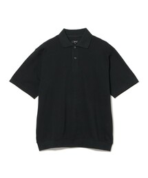 BEAMS | メッシュ ボーダー ポロ【ワイドフィット】(ポロシャツ)
