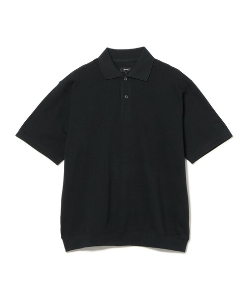 BEAMS(ビームス)の「メッシュ ボーダー ポロ【ワイドフィット】(ポロシャツ・メンズ・ブラック/グレー・L/S/M/XL)」の1枚目の写真