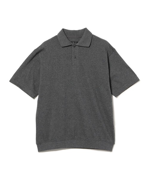BEAMS(ビームス)の「メッシュ ボーダー ポロ【ワイドフィット】(ポロシャツ・メンズ・ブラック/グレー・L/S/M/XL)」の3枚目の写真