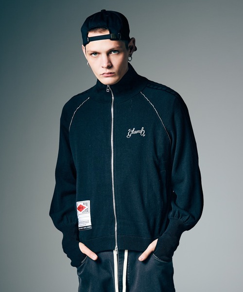 glamb（グラム）の「Knit Track Jacket / ニットトラックジャケット（ニット/セーター・メンズ・ホワイト/ブラック・M/L）」の2枚目の写真