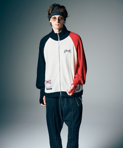 glamb（グラム）の「Knit Track Jacket / ニットトラックジャケット（ニット/セーター・メンズ・ホワイト/ブラック・M/L）」の6枚目の写真