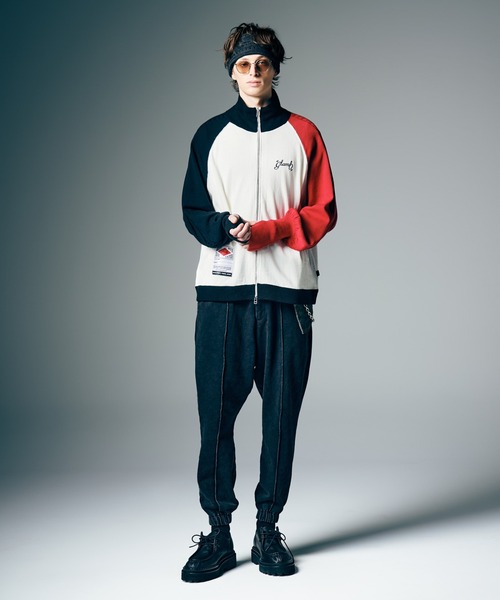 glamb（グラム）の「Knit Track Jacket / ニットトラックジャケット（ニット/セーター・メンズ・ホワイト/ブラック・M/L）」の7枚目の写真