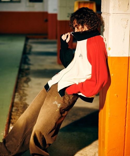 glamb（グラム）の「Knit Track Jacket / ニットトラックジャケット（ニット/セーター・メンズ・ホワイト/ブラック・M/L）」の11枚目の写真