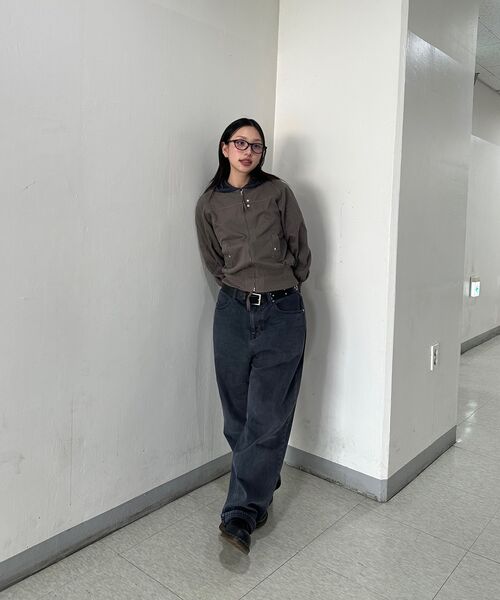ZIZEMUSEUM(ジゼミュージアム)の「BANDING CROPPED COTTON JACKET (KHAKI BROWN)(その他アウター・レディース・その他・MEDIUM/LARGE/SMALL)」の6枚目の写真
