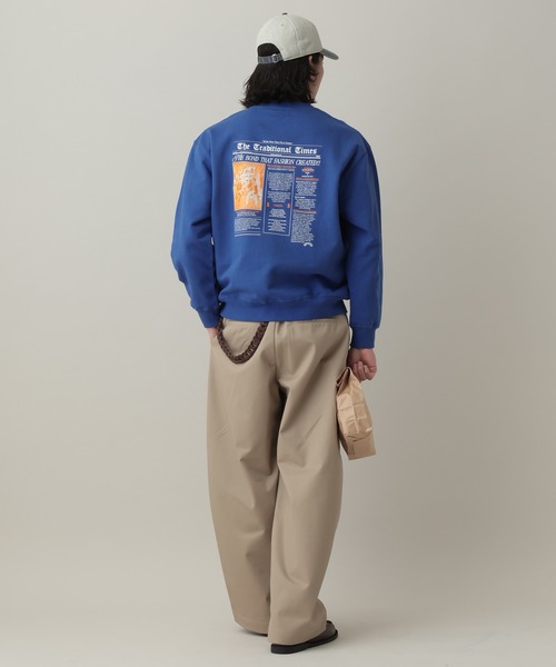 RAGEBLUE（レイジブルー）の「Newspaper Print Sweat/ニュースペーパープリント裏毛スウェット（スウェット・メンズ・ネイビー/ブルー/グレー系その他・MEDIUM/LARGE）」の8枚目の写真