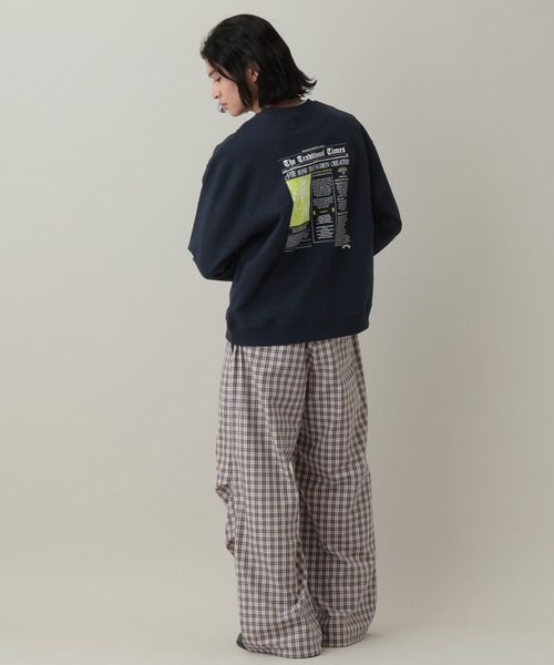 RAGEBLUE（レイジブルー）の「Newspaper Print Sweat/ニュースペーパープリント裏毛スウェット（スウェット・メンズ・ネイビー/ブルー/グレー系その他・MEDIUM/LARGE）」の15枚目の写真