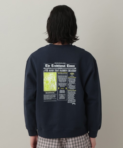 RAGEBLUE（レイジブルー）の「Newspaper Print Sweat/ニュースペーパープリント裏毛スウェット（スウェット・メンズ・ネイビー/ブルー/グレー系その他・MEDIUM/LARGE）」の20枚目の写真