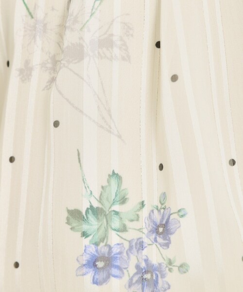 ITS'DEMO（イッツデモ）の「【手洗い可／セットアップ可】ラメストライプ花柄ブラウス（シャツ/ブラウス・レディース・アイボリー系/ネイビー系/サックスブルー系・00）」の12枚目の写真
