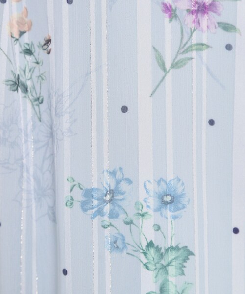 ITS'DEMO（イッツデモ）の「【手洗い可／セットアップ可】ラメストライプ花柄ブラウス（シャツ/ブラウス・レディース・アイボリー系/ネイビー系/サックスブルー系・00）」の16枚目の写真