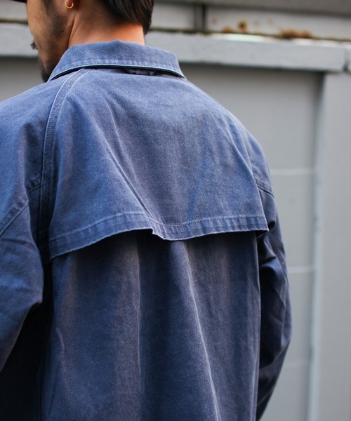 Snow Peak(スノーピーク)の「Snow Peak / Sulfur Dyed Fade Coverall フェードカバーオール(テーラードジャケット・メンズ・ブルー/チャコール・S/M/L/XL)」の17枚目の写真