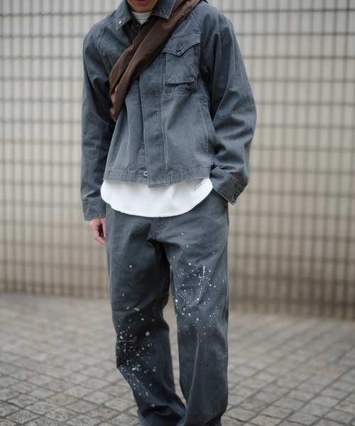 Snow Peak(スノーピーク)の「Snow Peak / Sulfur Dyed Fade Coverall フェードカバーオール(テーラードジャケット・メンズ・ブルー/チャコール・S/M/L/XL)」の5枚目の写真