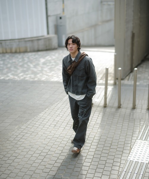 Snow Peak(スノーピーク)の「Snow Peak / Sulfur Dyed Fade Coverall フェードカバーオール(テーラードジャケット・メンズ・ブルー/チャコール・S/M/L/XL)」の4枚目の写真