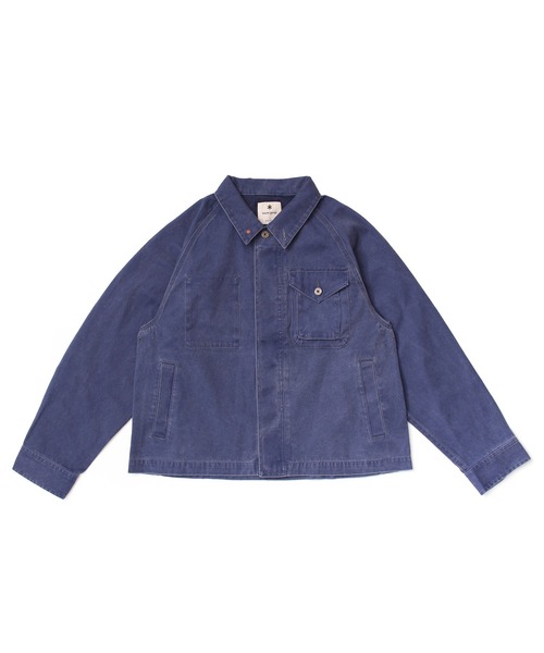 Snow Peak(スノーピーク)の「Snow Peak / Sulfur Dyed Fade Coverall フェードカバーオール(テーラードジャケット・メンズ・ブルー/チャコール・S/M/L/XL)」の19枚目の写真