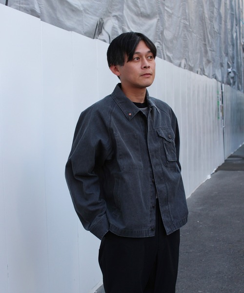 Snow Peak(スノーピーク)の「Snow Peak / Sulfur Dyed Fade Coverall フェードカバーオール(テーラードジャケット・メンズ・ブルー/チャコール・S/M/L/XL)」の7枚目の写真