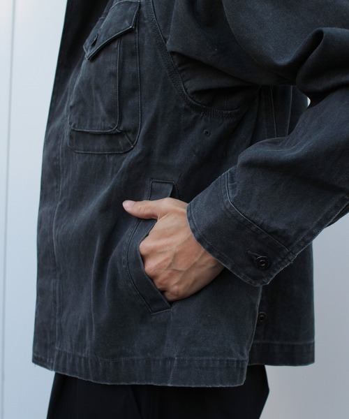 Snow Peak(スノーピーク)の「Snow Peak / Sulfur Dyed Fade Coverall フェードカバーオール(テーラードジャケット・メンズ・ブルー/チャコール・S/M/L/XL)」の10枚目の写真