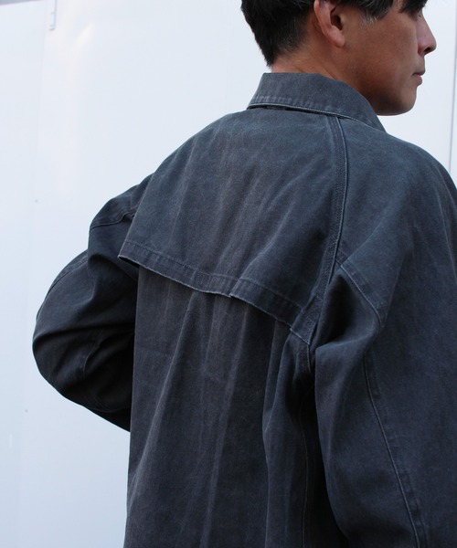 Snow Peak(スノーピーク)の「Snow Peak / Sulfur Dyed Fade Coverall フェードカバーオール(テーラードジャケット・メンズ・ブルー/チャコール・S/M/L/XL)」の11枚目の写真