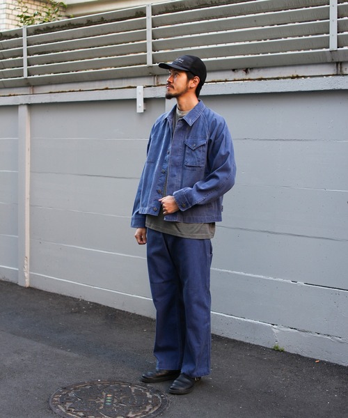 Snow Peak(スノーピーク)の「Snow Peak / Sulfur Dyed Fade Coverall フェードカバーオール(テーラードジャケット・メンズ・ブルー/チャコール・S/M/L/XL)」の12枚目の写真