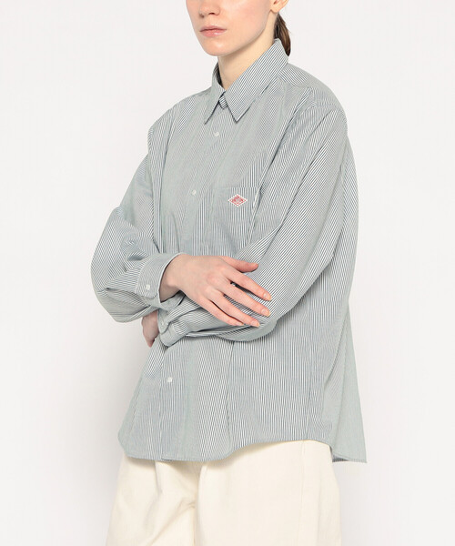 DANTON（ダントン）の「Women's Oxford Classic Collar Shirt（シャツ/ブラウス・レディース・グリーン系その他/ホワイト/ホワイト系その他/サックスブルー/ブラック系その他・38/36/34）」の4枚目の写真