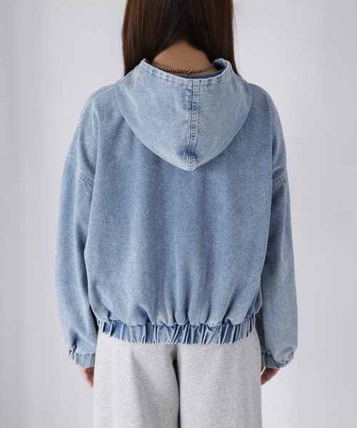 Riberry（リベリー）の「ダブルジップデニムパーカーブルゾン（デニムジャケット・レディース・ブルー/ネイビー・MEDIUM）」の3枚目の写真