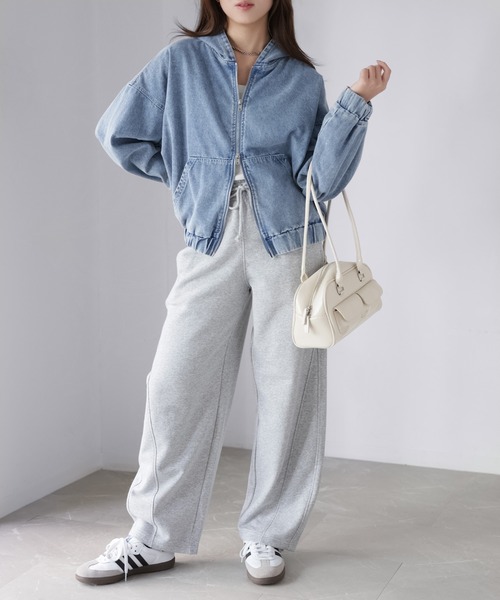 Riberry（リベリー）の「ダブルジップデニムパーカーブルゾン（デニムジャケット・レディース・ブルー/ネイビー・MEDIUM）」の17枚目の写真