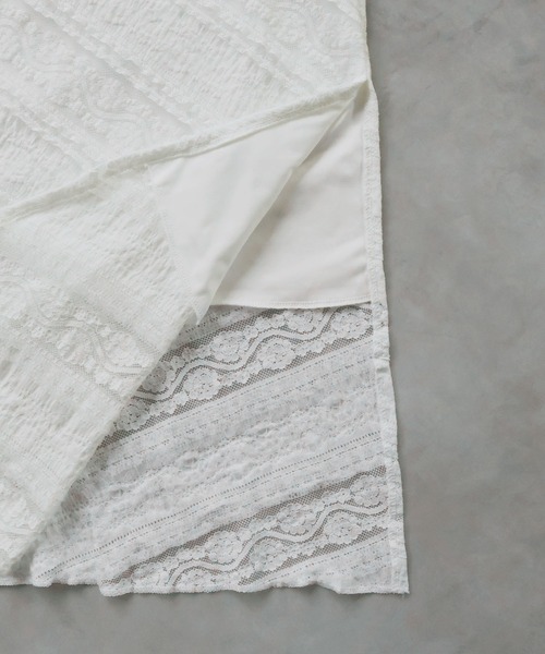 ad thie（アドティエ）の「透かし レース ナロースカート（スカート・レディース・オフホワイト・FREE）」の13枚目の写真