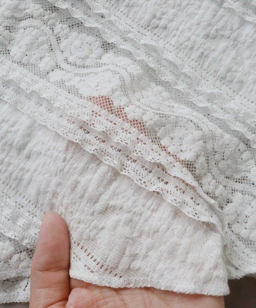 ad thie（アドティエ）の「透かし レース ナロースカート（スカート・レディース・オフホワイト・FREE）」の14枚目の写真