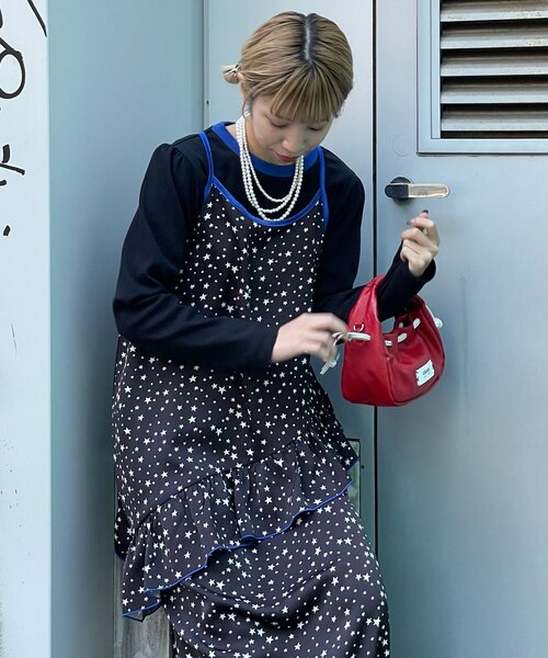HELLO.SANFRANCISCO(ハローサンフランシスコ)の「【HELLO.SANFRANCISCO/ハローサンフランシスコ】TEE付き星柄キャミワンピ(ワンピース・レディース・ホワイト/ブラック・ONE SIZE)」の13枚目の写真