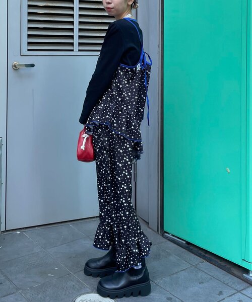 HELLO.SANFRANCISCO(ハローサンフランシスコ)の「【HELLO.SANFRANCISCO/ハローサンフランシスコ】TEE付き星柄キャミワンピ(ワンピース・レディース・ホワイト/ブラック・ONE SIZE)」の15枚目の写真