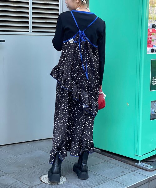 HELLO.SANFRANCISCO(ハローサンフランシスコ)の「【HELLO.SANFRANCISCO/ハローサンフランシスコ】TEE付き星柄キャミワンピ(ワンピース・レディース・ホワイト/ブラック・ONE SIZE)」の16枚目の写真