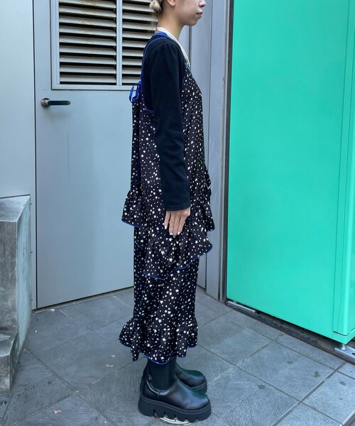 HELLO.SANFRANCISCO(ハローサンフランシスコ)の「【HELLO.SANFRANCISCO/ハローサンフランシスコ】TEE付き星柄キャミワンピ(ワンピース・レディース・ホワイト/ブラック・ONE SIZE)」の19枚目の写真