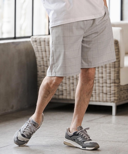 CAMBIO（カンビオ）の「mp14688-Tropical Pincheck Short Pants ショートパンツ(S68126cmb)（その他パンツ・メンズ・グレー/ライトグレー・L/M/S）」の3枚目の写真