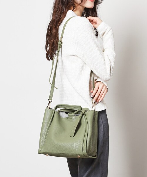 ESPERANZA（エスペランサ）の「ミニショルダー付きトートバッグ（トートバッグ・レディース・ベージュ/ブラック/こしょう色系/グリーン・FREE）」の3枚目の写真