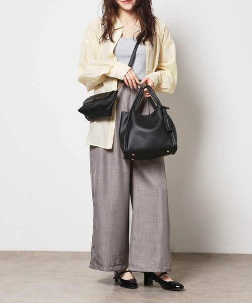 ESPERANZA（エスペランサ）の「ミニショルダー付きトートバッグ（トートバッグ・レディース・ベージュ/ブラック/こしょう色系/グリーン・FREE）」の14枚目の写真
