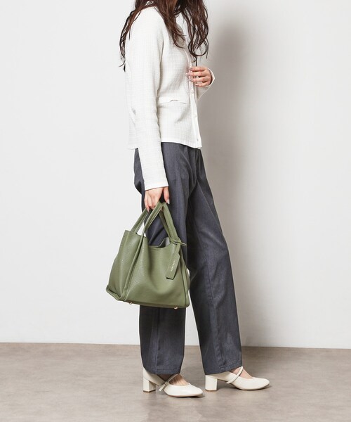 ESPERANZA（エスペランサ）の「ミニショルダー付きトートバッグ（トートバッグ・レディース・ベージュ/ブラック/こしょう色系/グリーン・FREE）」の16枚目の写真