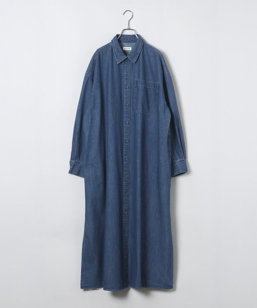 LEPSIM(レプシィム)の「デニムシャツロングワンピース 639369(ワンピース・レディース・ブルー/グレー系その他・FREE)」の2枚目の写真