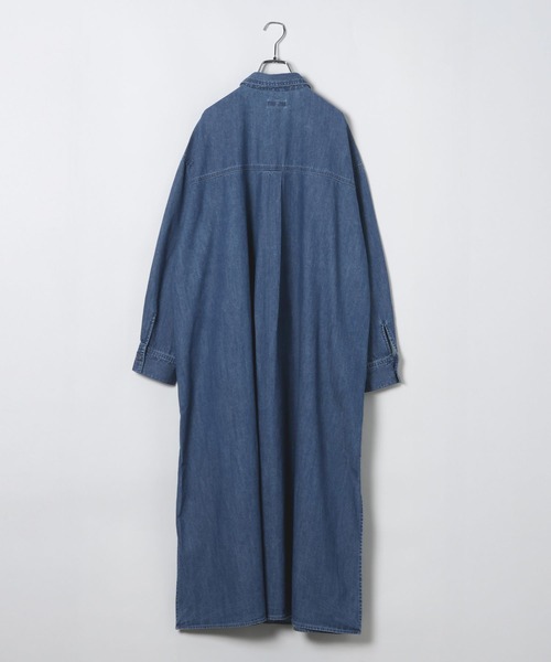 LEPSIM(レプシィム)の「デニムシャツロングワンピース 639369(ワンピース・レディース・ブルー/グレー系その他・FREE)」の9枚目の写真