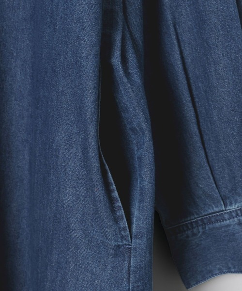 LEPSIM(レプシィム)の「デニムシャツロングワンピース 639369(ワンピース・レディース・ブルー/グレー系その他・FREE)」の13枚目の写真