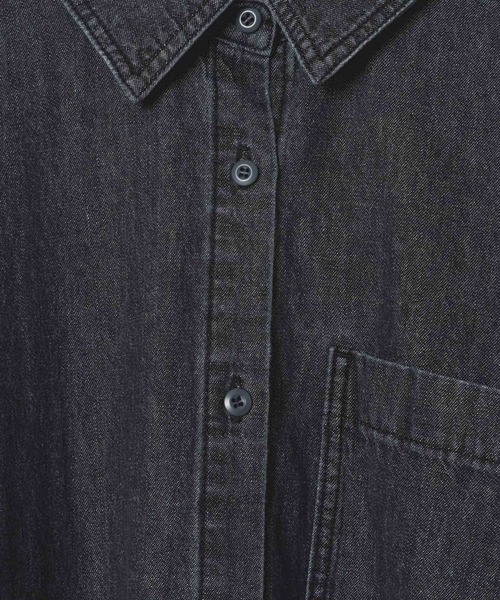 LEPSIM(レプシィム)の「デニムシャツロングワンピース 639369(ワンピース・レディース・ブルー/グレー系その他・FREE)」の17枚目の写真