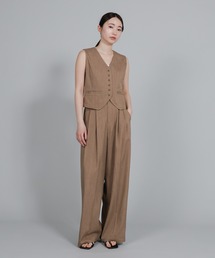 select MOCA Et（セレクトモカエト）の「【Et】Mannish Vest and Tuck Pants Set（セットアップ）」