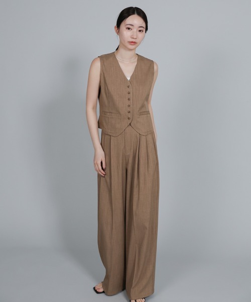 Et】Mannish Vest and Tuck Pants Set（セットアップ）｜select MOCA