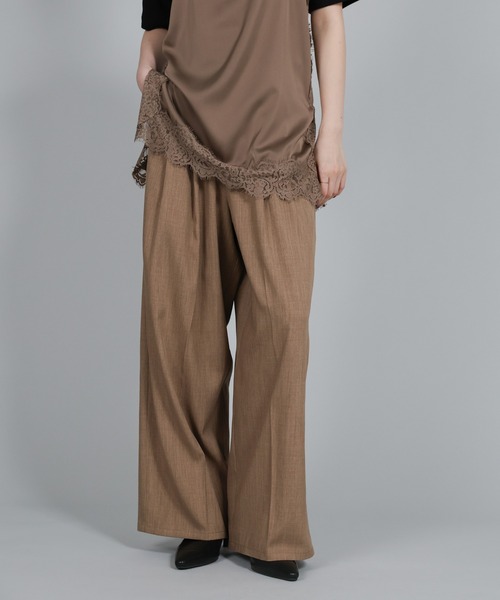select MOCA Et（セレクトモカエト）の「【Et】Mannish Vest and Tuck Pants Set【セットアップ】（セットアップ・レディース・ベージュ/ブラック・LARGE/MEDIUM）」の7枚目の写真